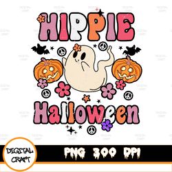 halloween png, hippie halloween png, halloween sublimation design, retro halloween png, fall png, spooky png, ghost png,