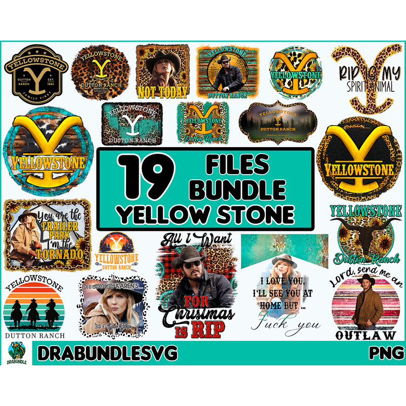 18 Yellowstone bundle Png Digital Dowload, Dutton Ranch, Rip Png, Yellowstone Png Instant Dowload.jpg