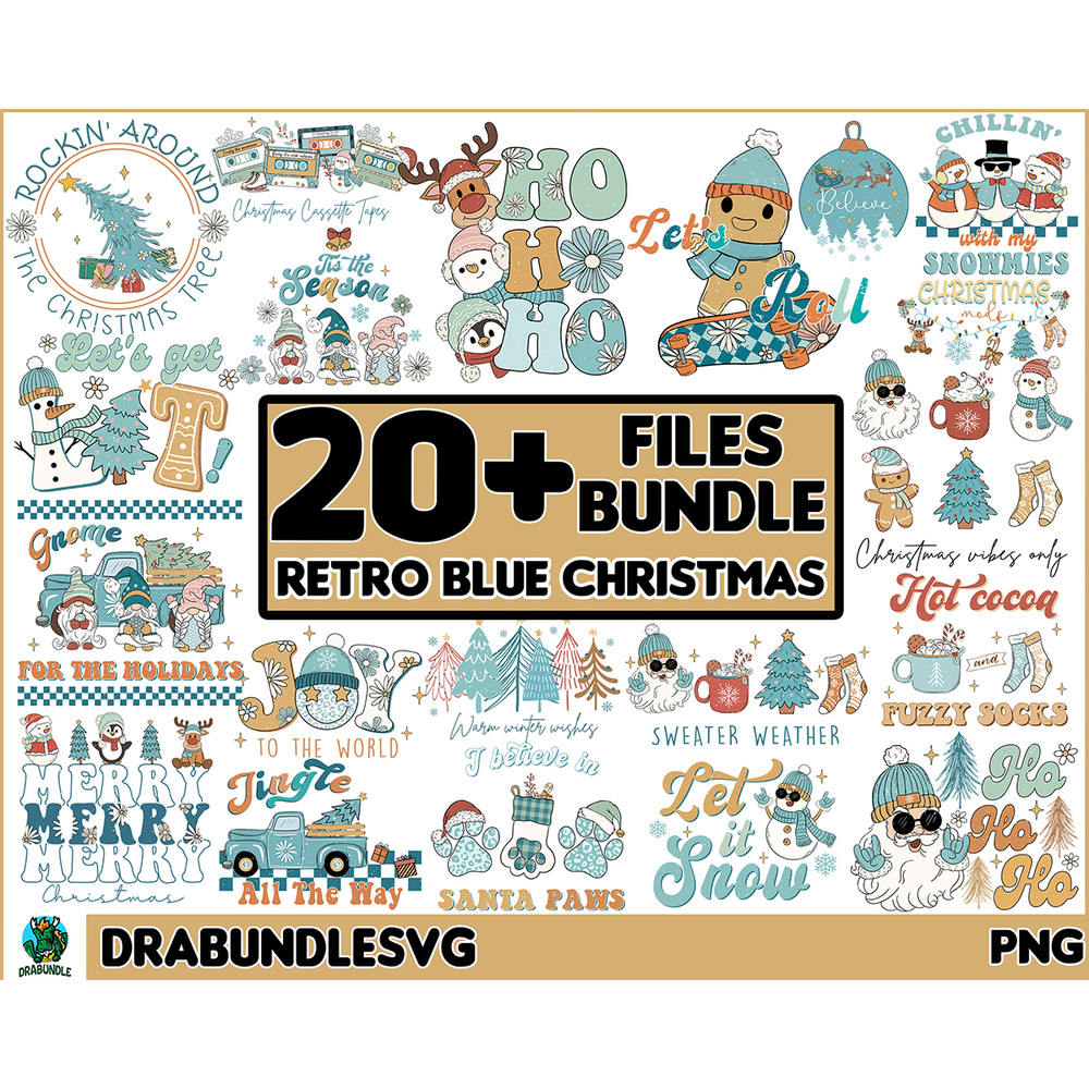 20 Christmas Png, Christmas Groovy Png, Blue Christmas Png, Christmas Icons Png, Png For Shirt, Png File For Sublimation, Snowman Png File Digital Instant Downl