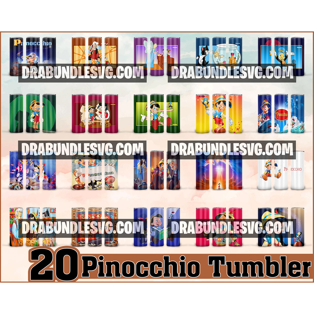 20 Pinocchio Cartoon 20oz Skinny Straight&Tapered Designs,Cartoon Sublimation tumbler designs,Cartoon Tumbler design,Cartoon PNG.jpg