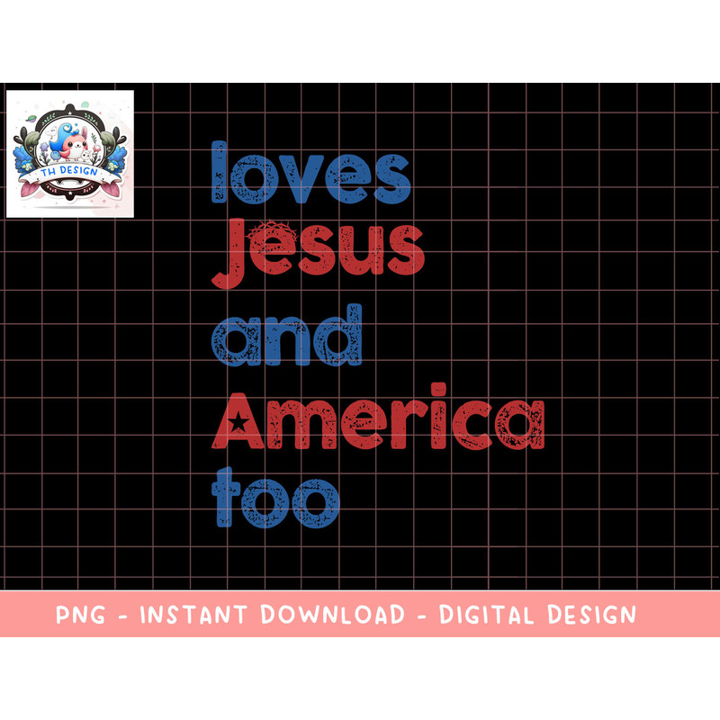 Retro Loves Jesus and America Too 4th Of July Gifts png, sublimation png, sublimation copy.jpg
