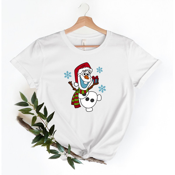 Olaf Christmas Shirt, Cute Olaf Snowman Shirt, Disney Frozen, Anna, Elsa, Olaf Inspired, Christmas Matching Shirt, Disney Christmas Tee - 1.jpg