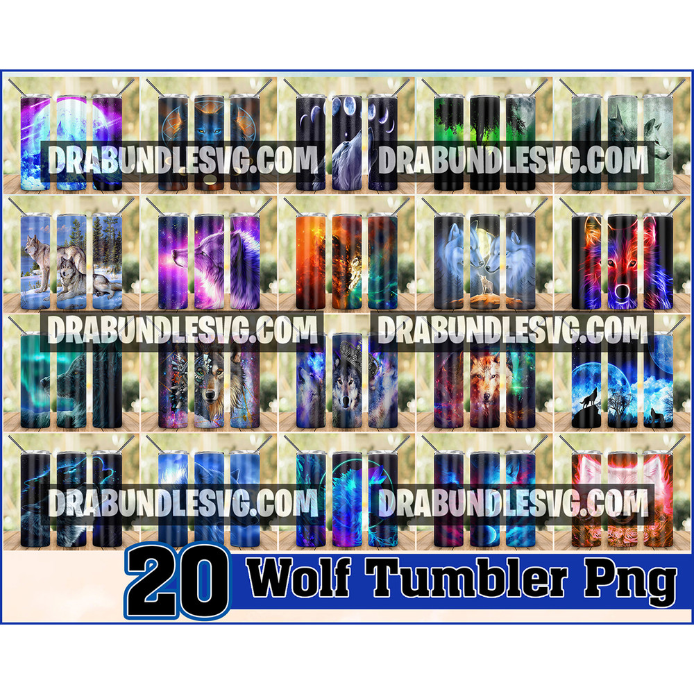 20 Wolf 20oz Skinny Tumbler Straight&Tapered Designs,Wolf Sublimation tumbler designs,Wolf Tumbler designs,Wolf PNG.jpg