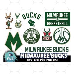 11 file milwaukee bucks svg bundle