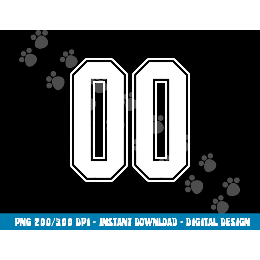 00 White Outline Number 00 Sports Fan Jersey Style png, sublimation copy.jpg