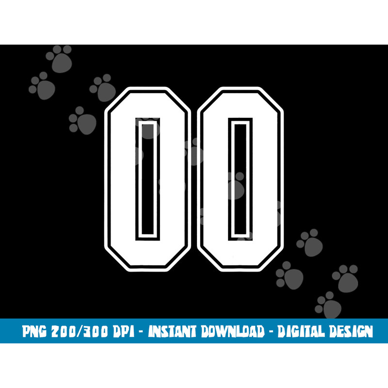 00 White Outline Number 00 Sports Fan Jersey Style png, sublimation copy.jpg
