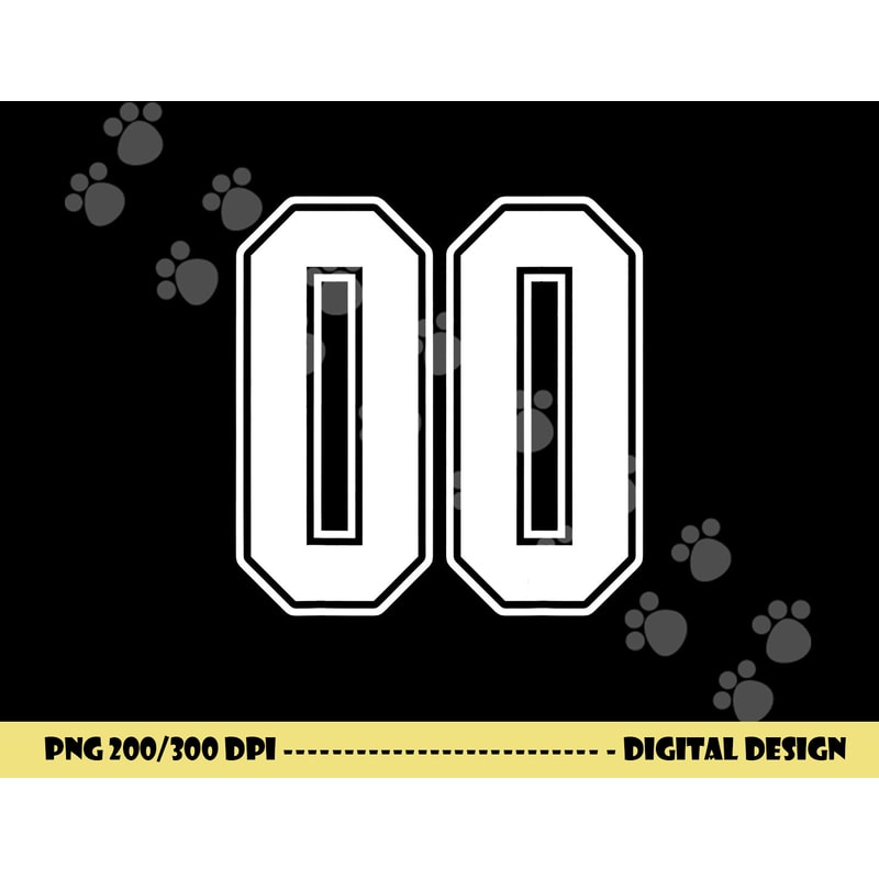 00 White Outline Number 00 Sports Fan Jersey Style png, sublimation copy.jpg