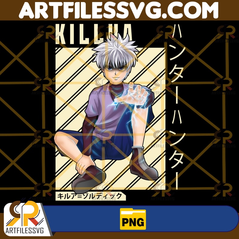 Killua Zoldyck Png, Anime Png, Japanese Png, Anime Silhouette Png, Anime Character, Anime Vector Files, Digital Download (4).jpg