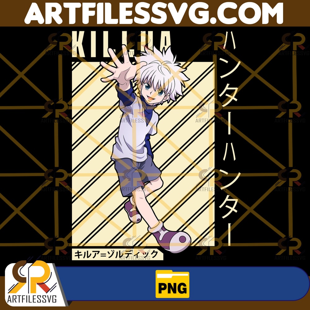 Killua Zoldyck Png, Anime Png, Japanese Png, Anime Silhouette Png, Anime Character, Anime Vector Files, Digital Download (5).jpg