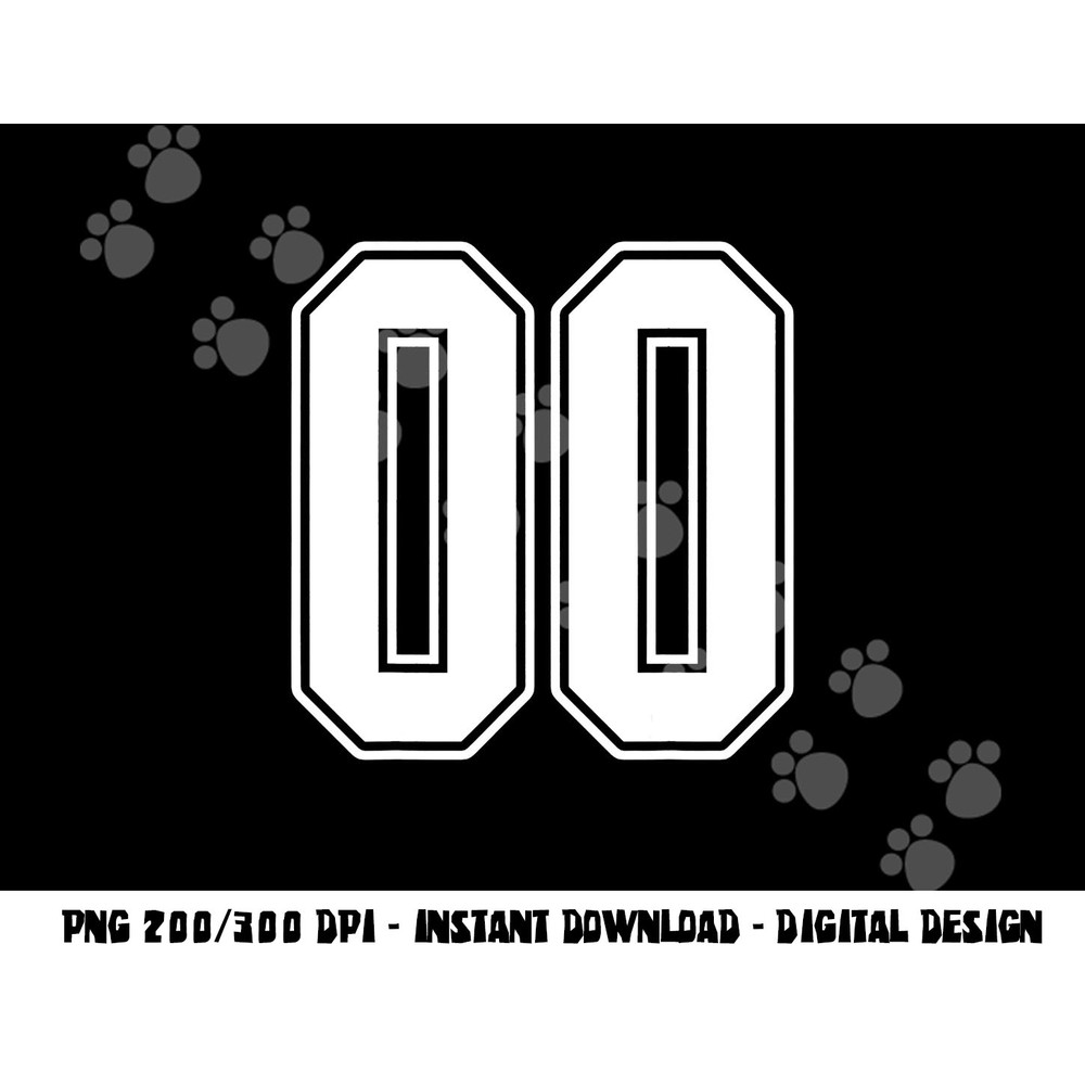 00 White Outline Number 00 Sports Fan Jersey Style png, sublimation copy.jpg