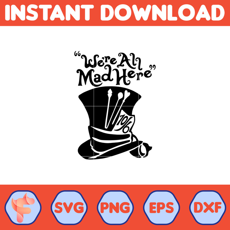 Alice in Wonderland SVG, Alice SVG, Princess svg, Alice in Wonderland Clipart, Alice in Wonderland cut file, Instant Download (25).jpg