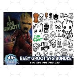 45 files baby groot svg bundle, baby groot svg