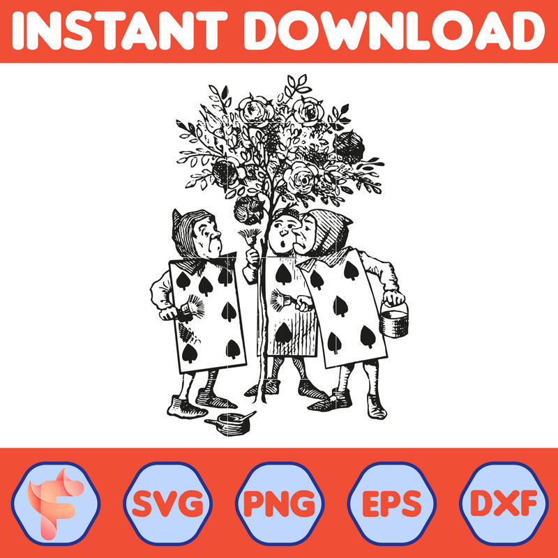 Alice in Wonderland SVG, Alice SVG, Princess svg, Alice in Wonderland Clipart, Alice in Wonderland cut file, Instant Download (34).jpg