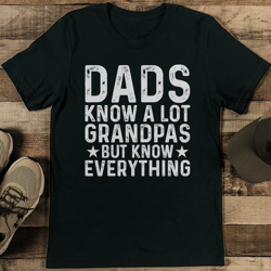 dads know a lot grandpas know everything tee