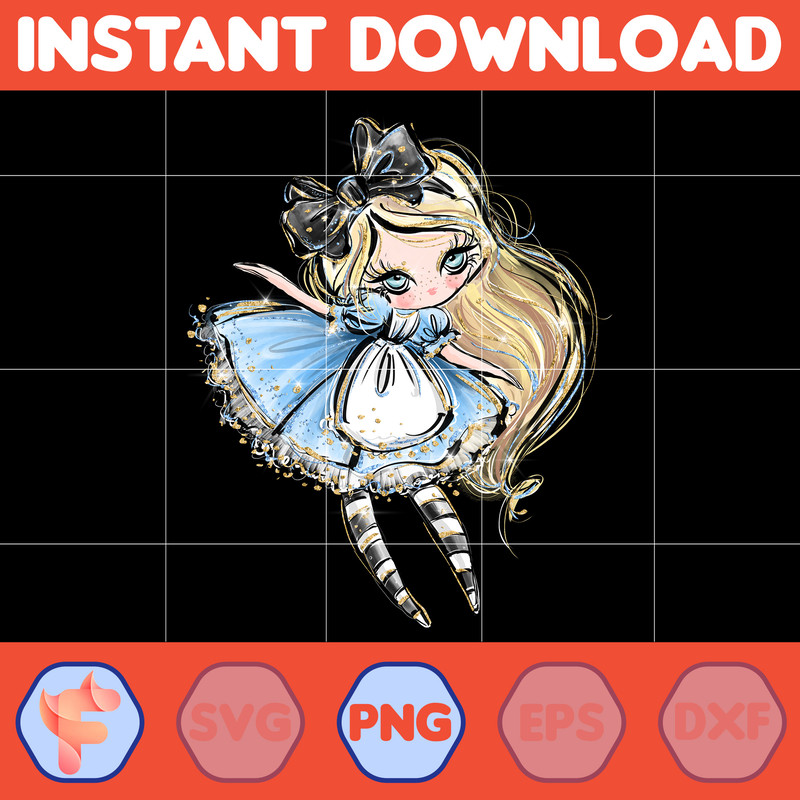Karamfila's Alice in Wonderland Clipart Png, Mad Hatter Whimsical Tea Party Bunny White Rabbit Cheshire Cat Planner Stickers Sublimation PNG (1).jpg