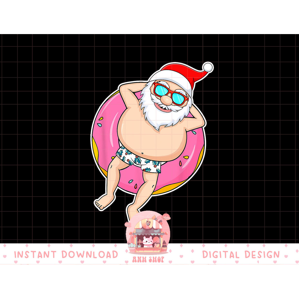 Summer Christmas in July Tropical Santa On Pool Summer Santa png, sublimation copy.jpg