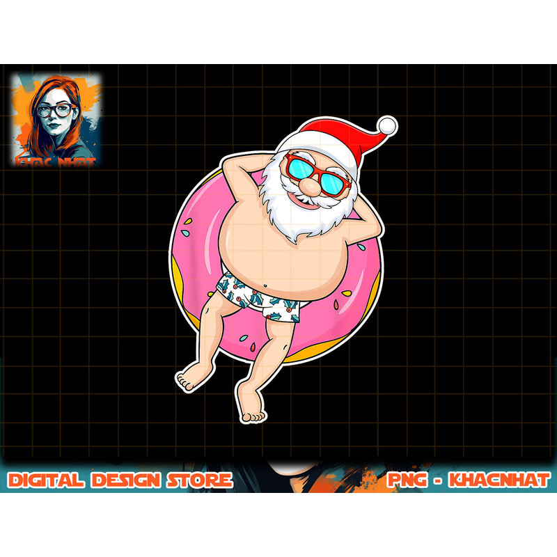 Summer Christmas in July Tropical Santa On Pool Summer Santa png, sublimation copy.jpg