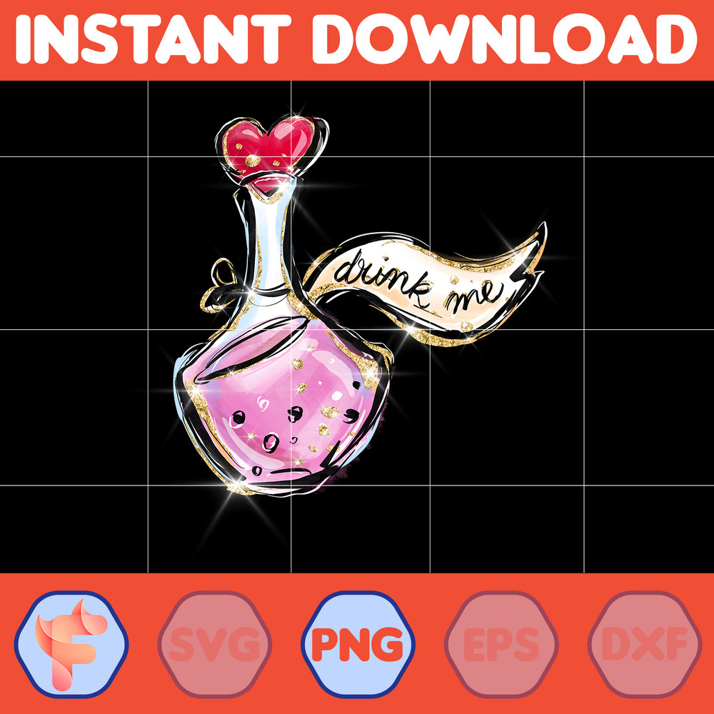 Karamfila's Alice in Wonderland Clipart Png, Mad Hatter Whimsical Tea Party Bunny White Rabbit Cheshire Cat Planner Stickers Sublimation PNG (5).jpg