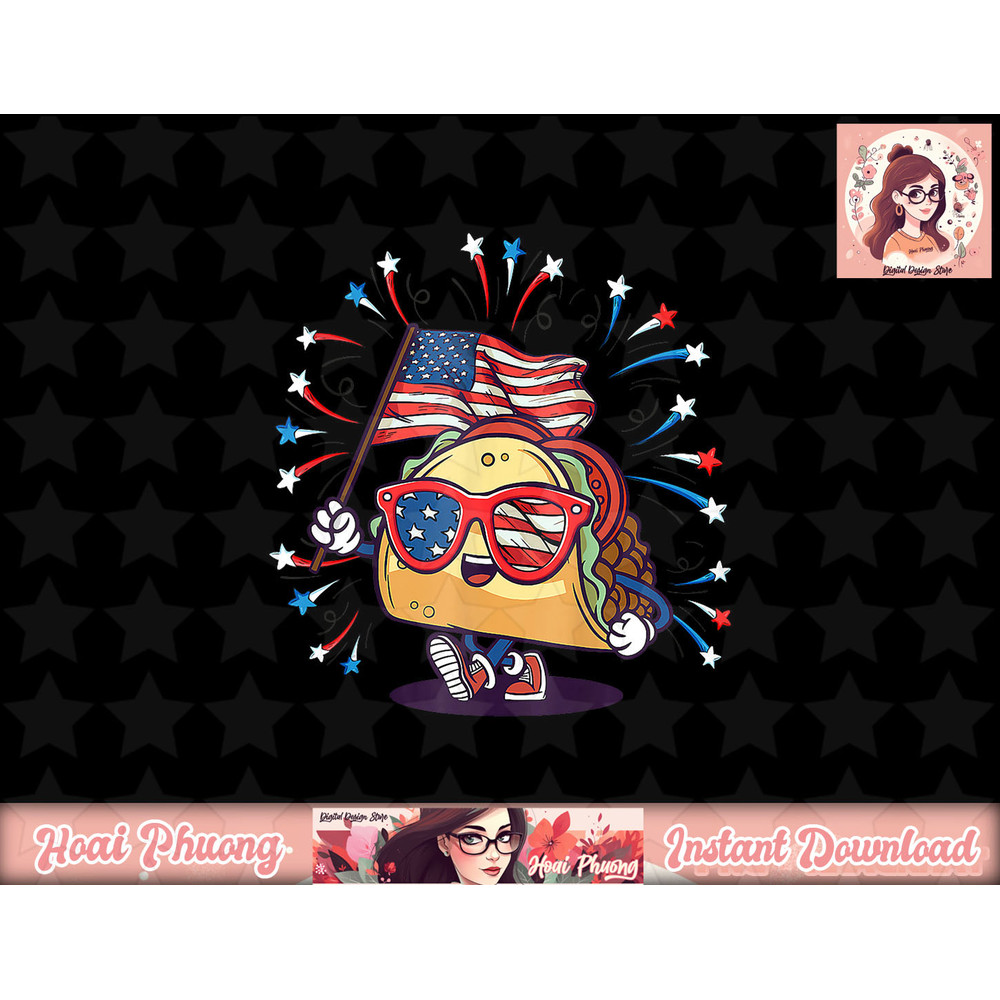 Taco Sunglasses USA Flag Funny 4th Of July Tank Top copy.jpg