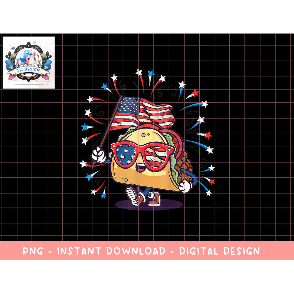 Taco Sunglasses USA Flag Funny 4th Of July Tank Top copy.jpg