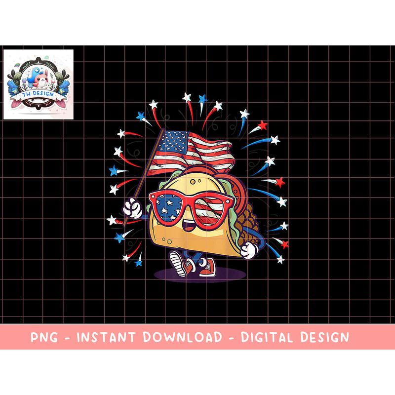 Taco Sunglasses USA Flag Funny 4th Of July Tank Top copy.jpg