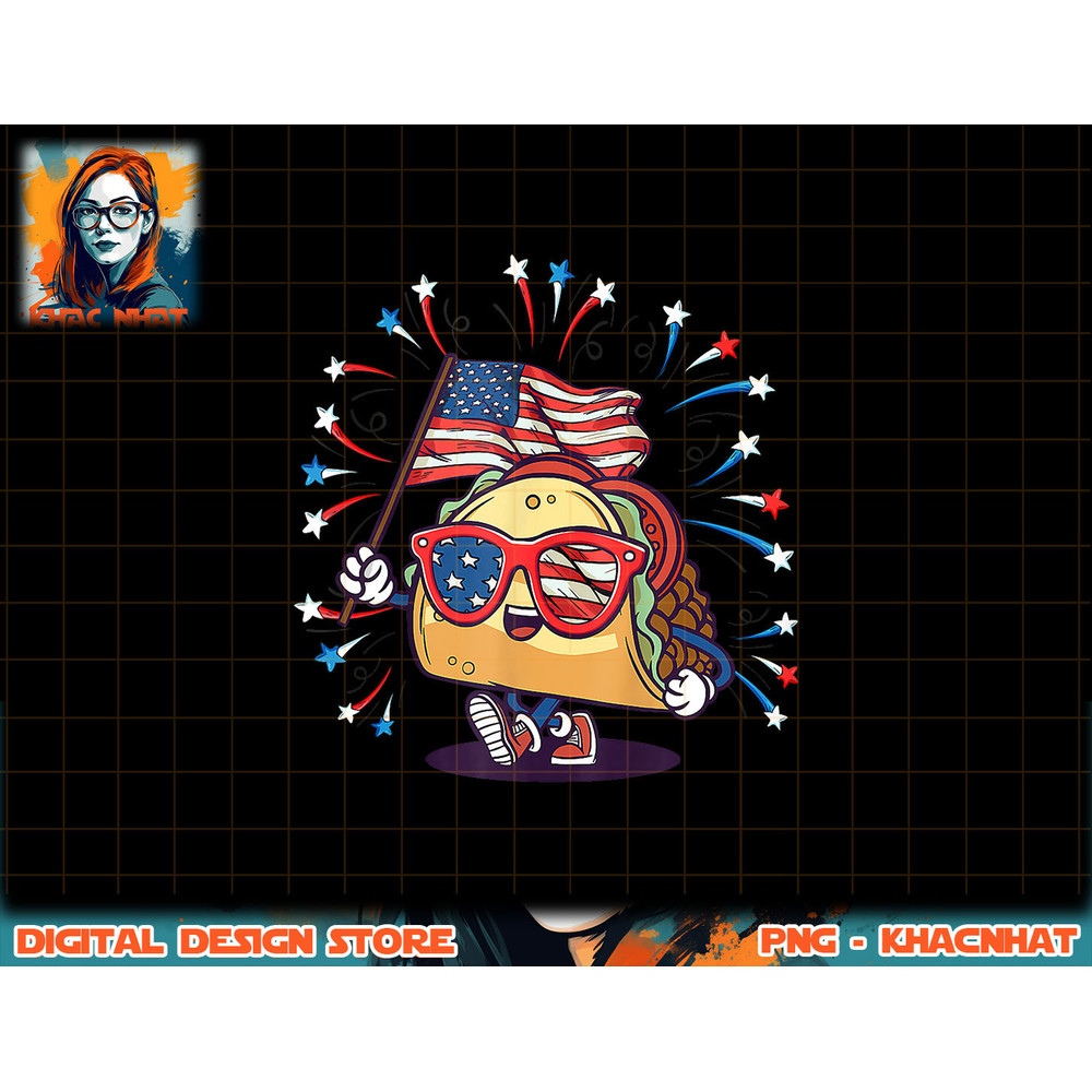 Taco Sunglasses USA Flag Funny 4th Of July Tank Top copy.jpg