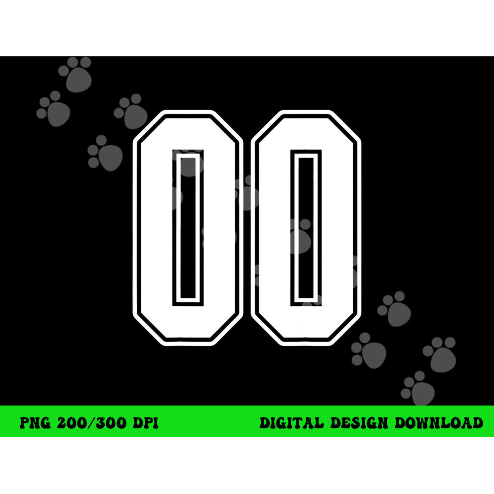 00 White Outline Number 00 Sports Fan Jersey Style png, sublimation copy.jpg