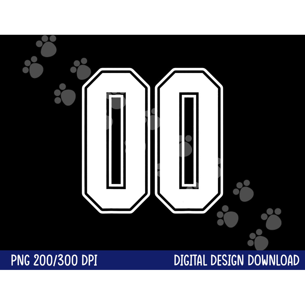 00 White Outline Number 00 Sports Fan Jersey Style png, sublimation copy.jpg
