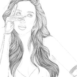 coloring page girl format ipeg png