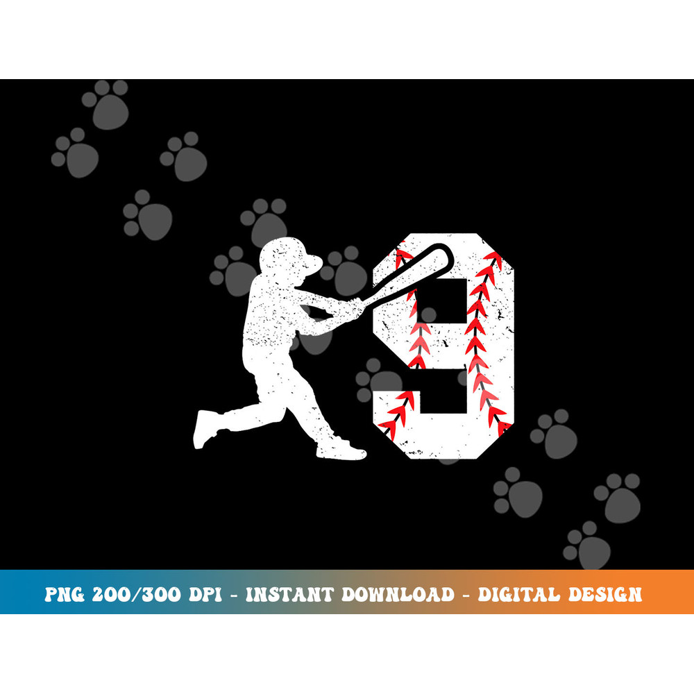 9th Birthday Baseball Big Number Nine 9 Year Old Boy Girl png, sublimation copy.jpg