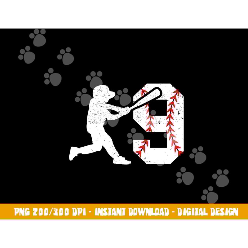 9th Birthday Baseball Big Number Nine 9 Year Old Boy Girl png, sublimation copy.jpg
