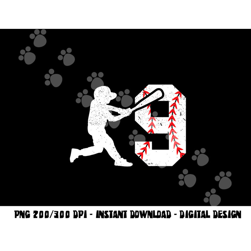 9th Birthday Baseball Big Number Nine 9 Year Old Boy Girl png, sublimation copy.jpg
