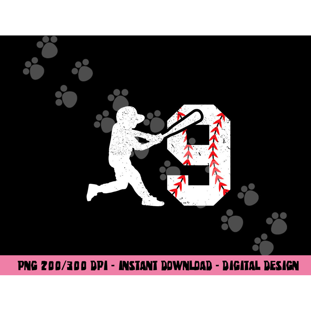 9th Birthday Baseball Big Number Nine 9 Year Old Boy Girl png, sublimation copy.jpg