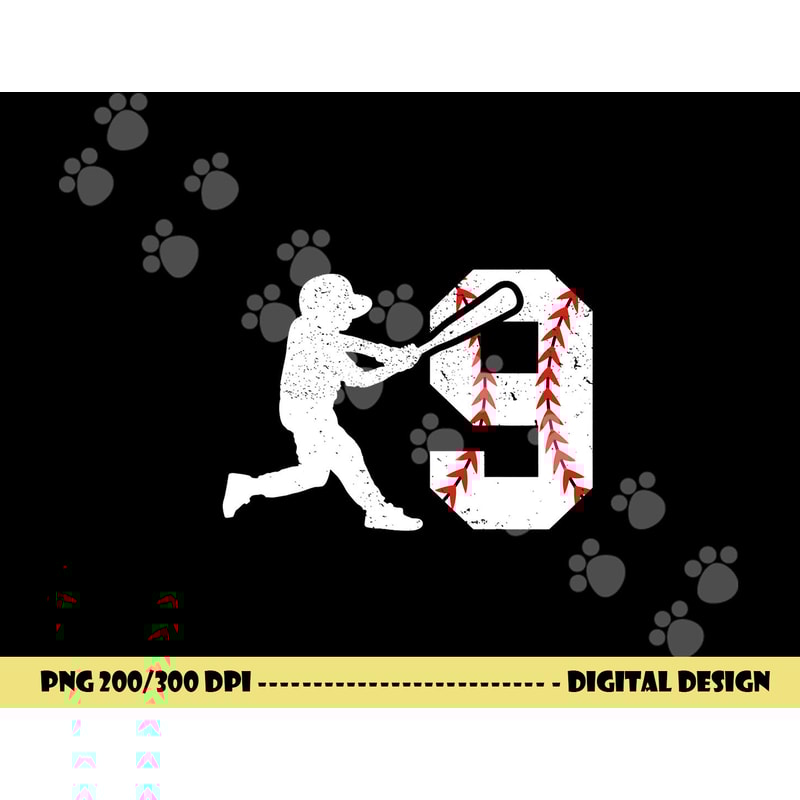 9th Birthday Baseball Big Number Nine 9 Year Old Boy Girl png, sublimation copy.jpg