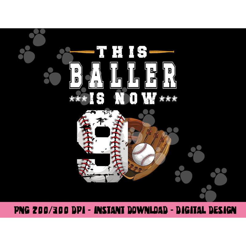 9th Birthday Baseball Boy Nine Year Old Baseball Player png, sublimation copy.jpg