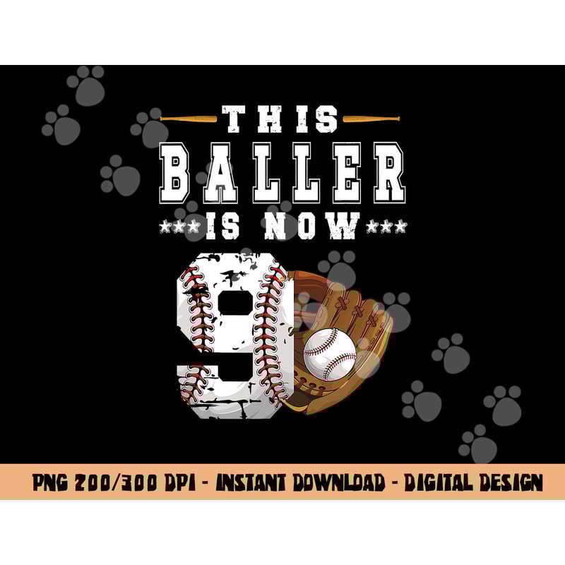 9th Birthday Baseball Boy Nine Year Old Baseball Player png, sublimation copy.jpg