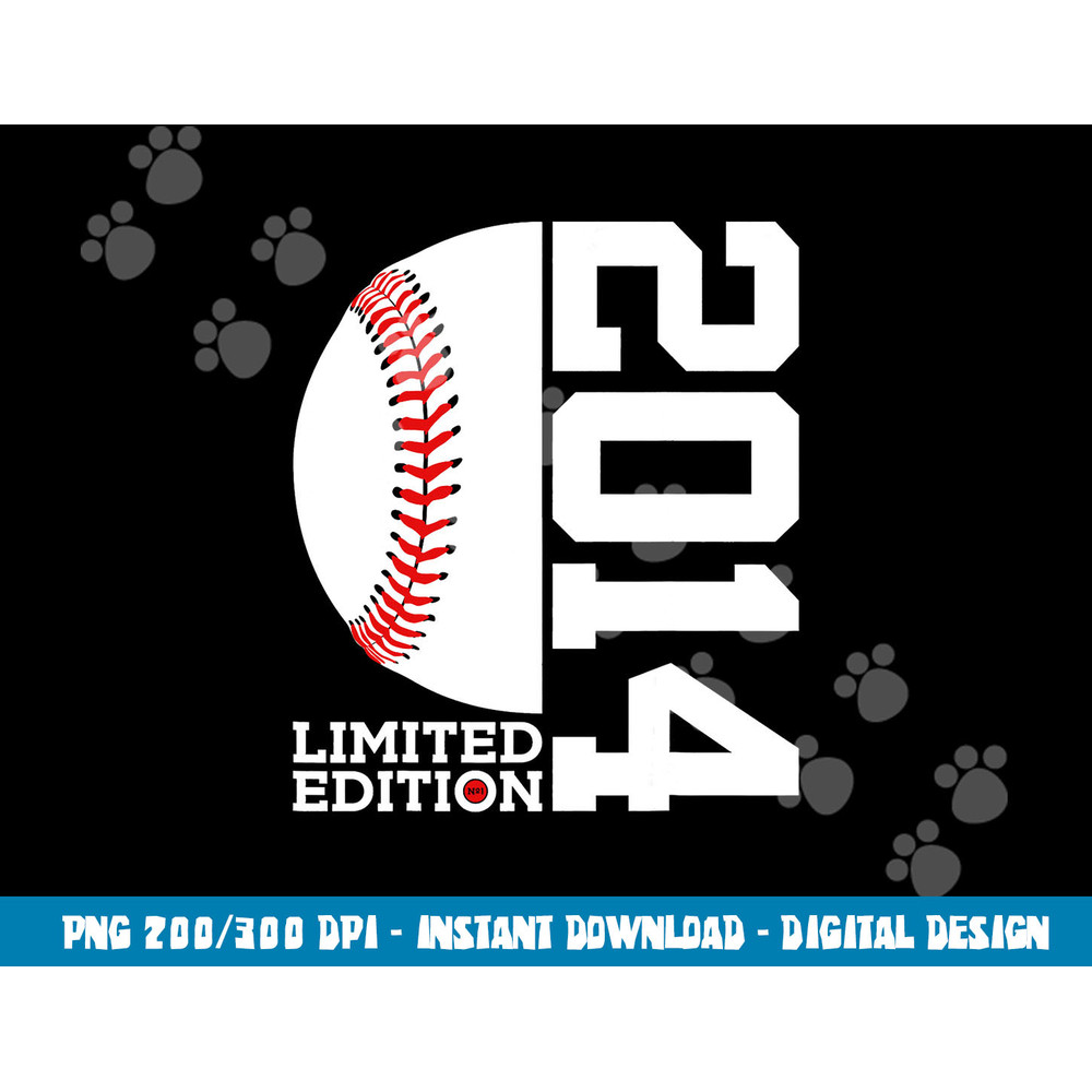 9th Birthday Baseball Limited Edition 2014 png, sublimation copy.jpg