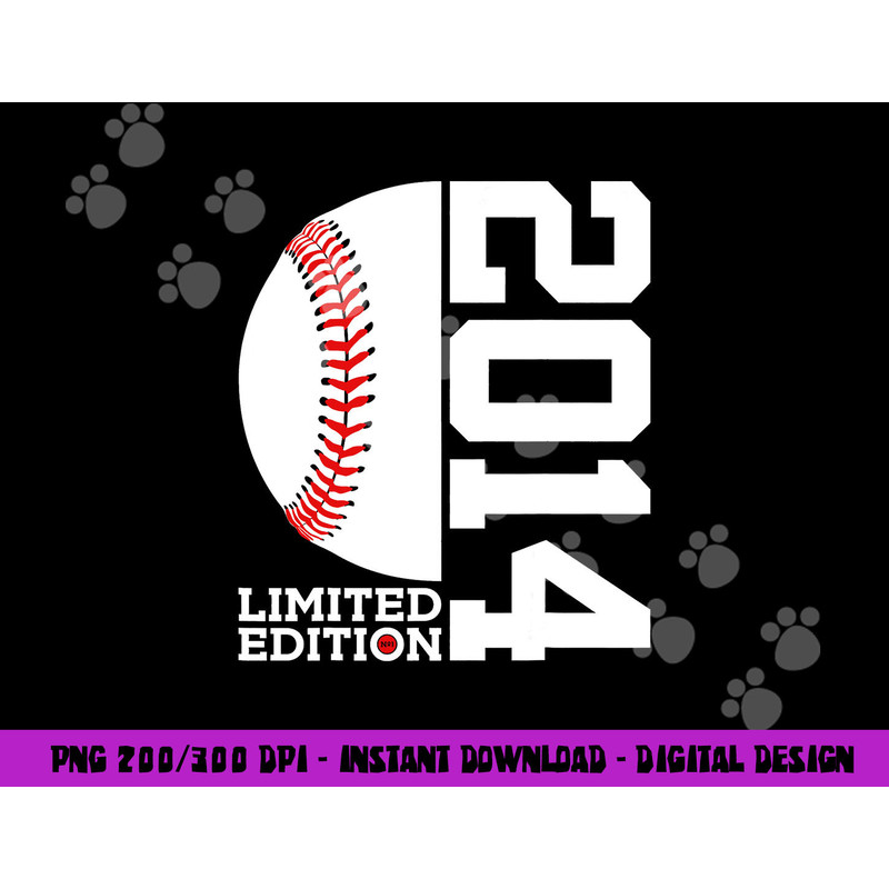 9th Birthday Baseball Limited Edition 2014 png, sublimation copy.jpg