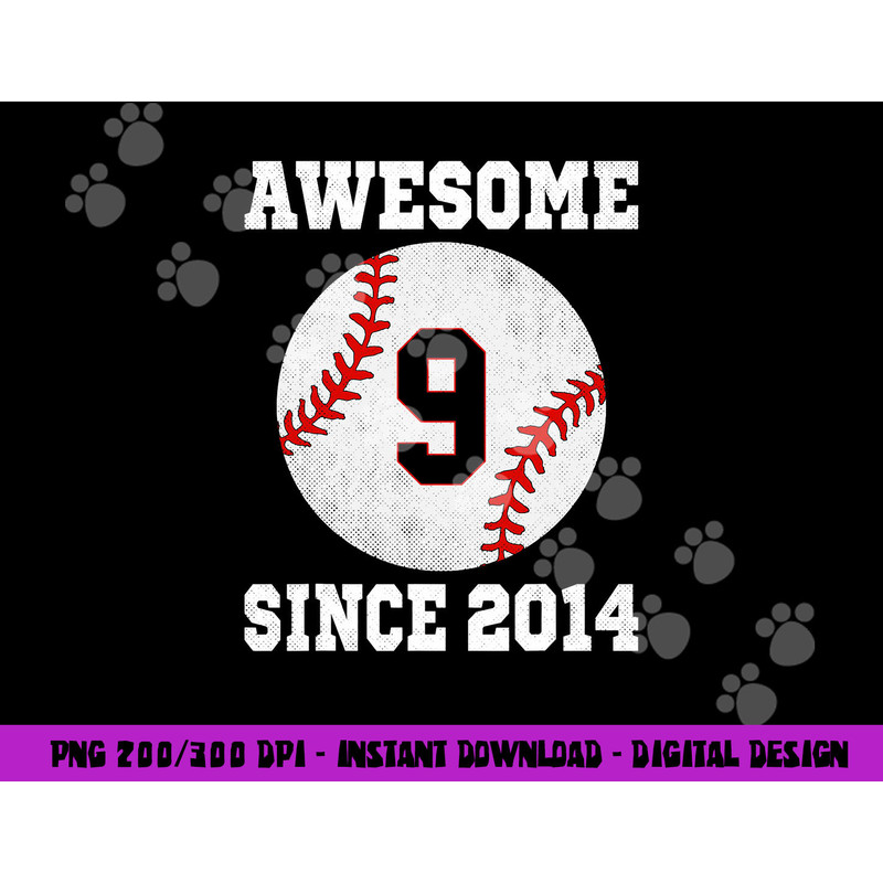 9th Birthday Baseball Player 9 Years Old Vintage Sports png, sublimation copy.jpg