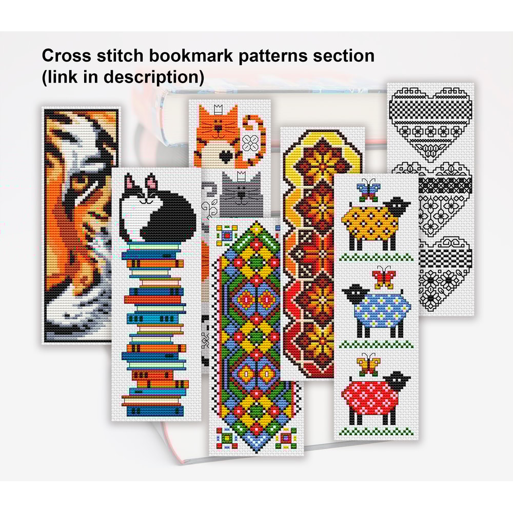cross stitch bookmark patterns digital