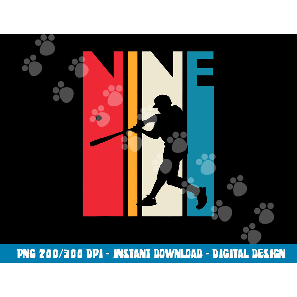 9th Birthday Gift Nine Vintage Baseball Birthday 9 Year Old png, sublimation copy.jpg