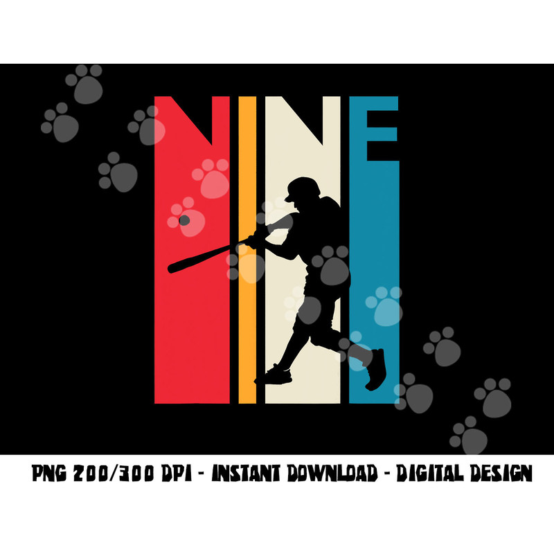 9th Birthday Gift Nine Vintage Baseball Birthday 9 Year Old png, sublimation copy.jpg