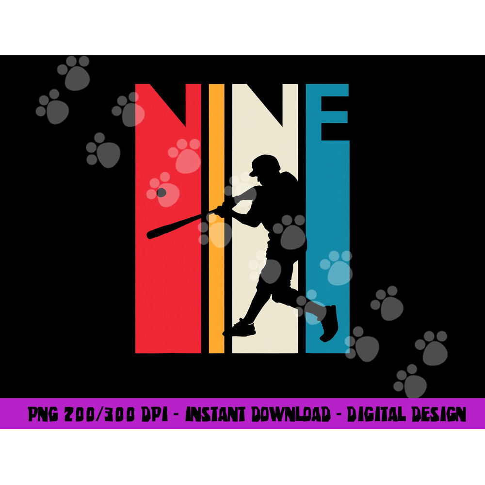 9th Birthday Gift Nine Vintage Baseball Birthday 9 Year Old png, sublimation copy.jpg