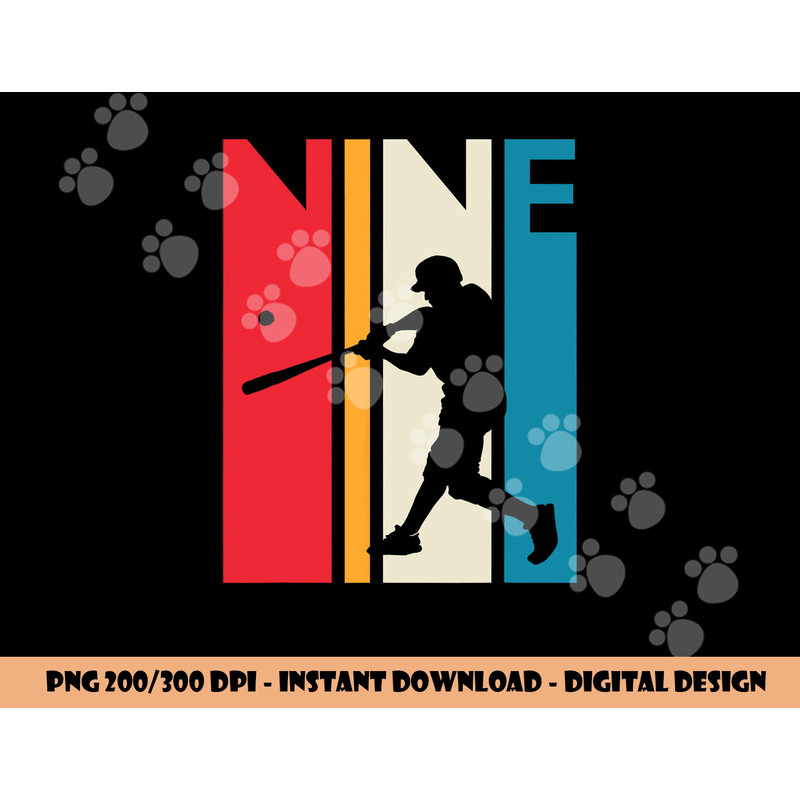 9th Birthday Gift Nine Vintage Baseball Birthday 9 Year Old png, sublimation copy.jpg