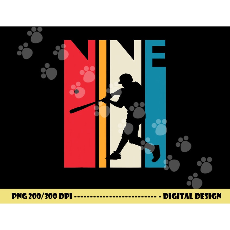 9th Birthday Gift Nine Vintage Baseball Birthday 9 Year Old png, sublimation copy.jpg