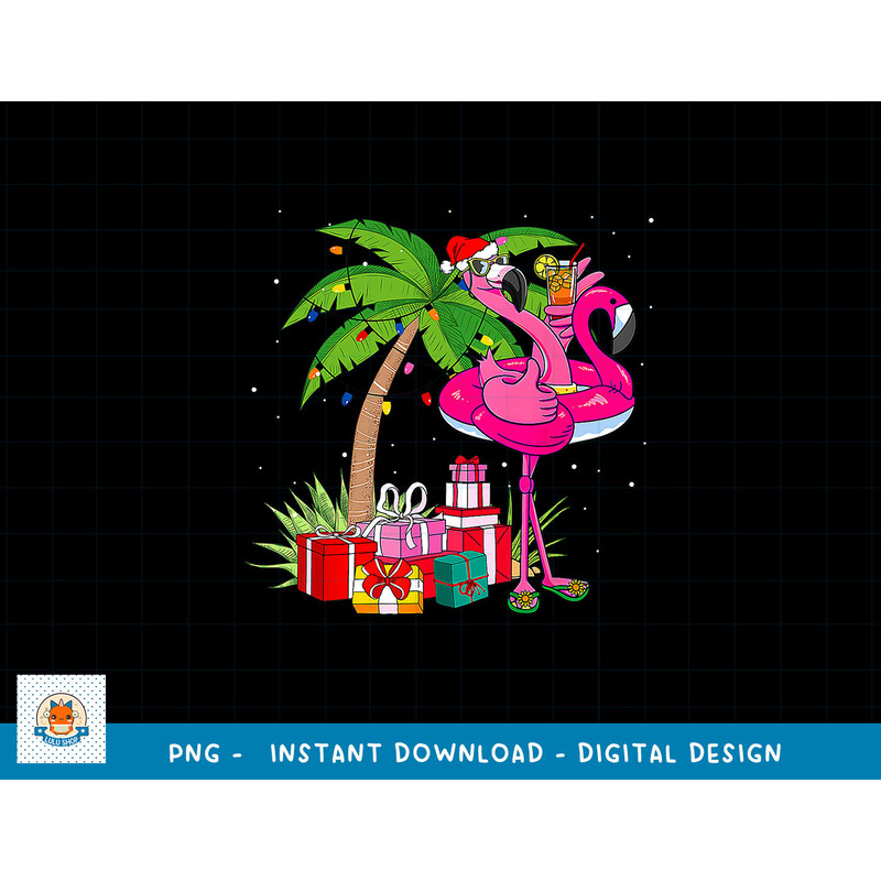 Tropical Pink Flamingo Christmas In July Summer Palm Tree png, sublimation copy.jpg