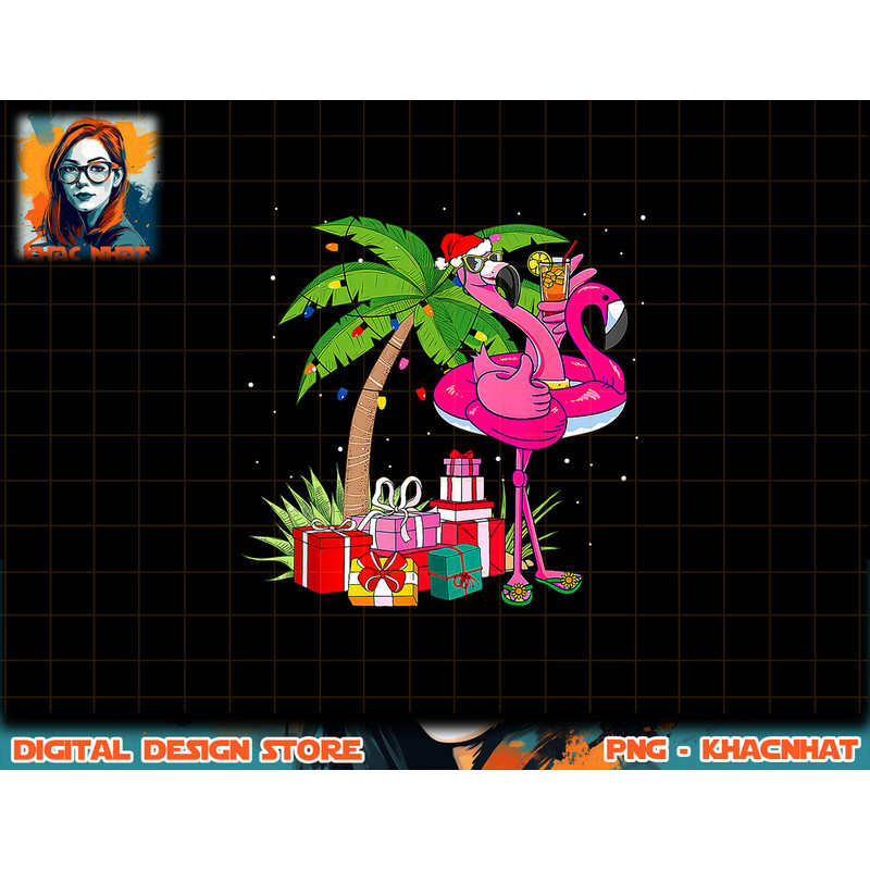 Tropical Pink Flamingo Christmas In July Summer Palm Tree png, sublimation copy.jpg