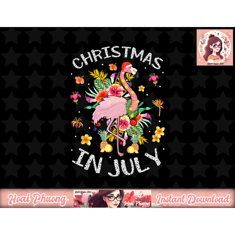 Tropical Pink Flamingo Hawaii Summer Cute Christmas In July Tank Top copy.jpg
