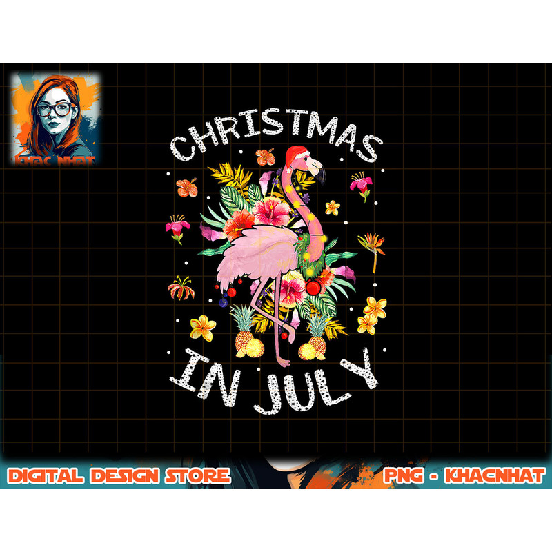 Tropical Pink Flamingo Hawaii Summer Cute Christmas In July Tank Top copy.jpg