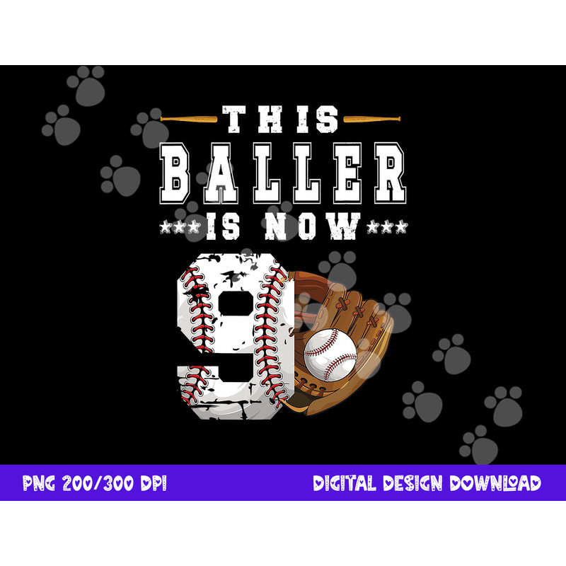 9th Birthday Baseball Boy Nine Year Old Baseball Player png, sublimation copy.jpg